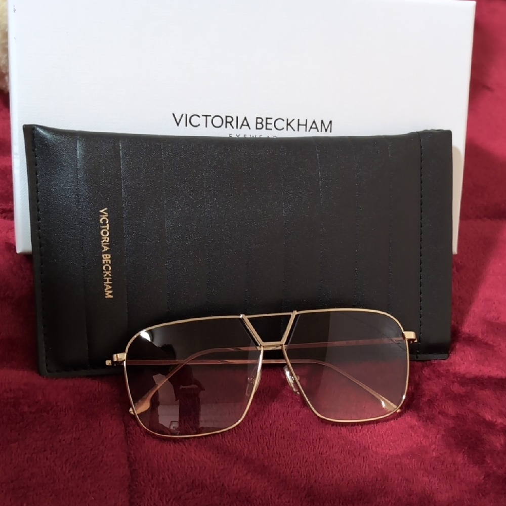 Victoria Beckham Gold Sunglasses